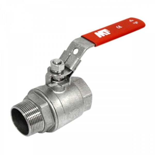 09104 M-F Two-Piece Threaded Valve - Red