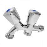 4435 Double Washing Machine Tap With Metal Handle