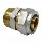 641272 Straight Male Coupling - brass