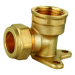 6711 Brass Wall Plated Elbow